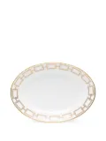 GINORI 1735 oval-frame gold-edged platter (34cm) - White