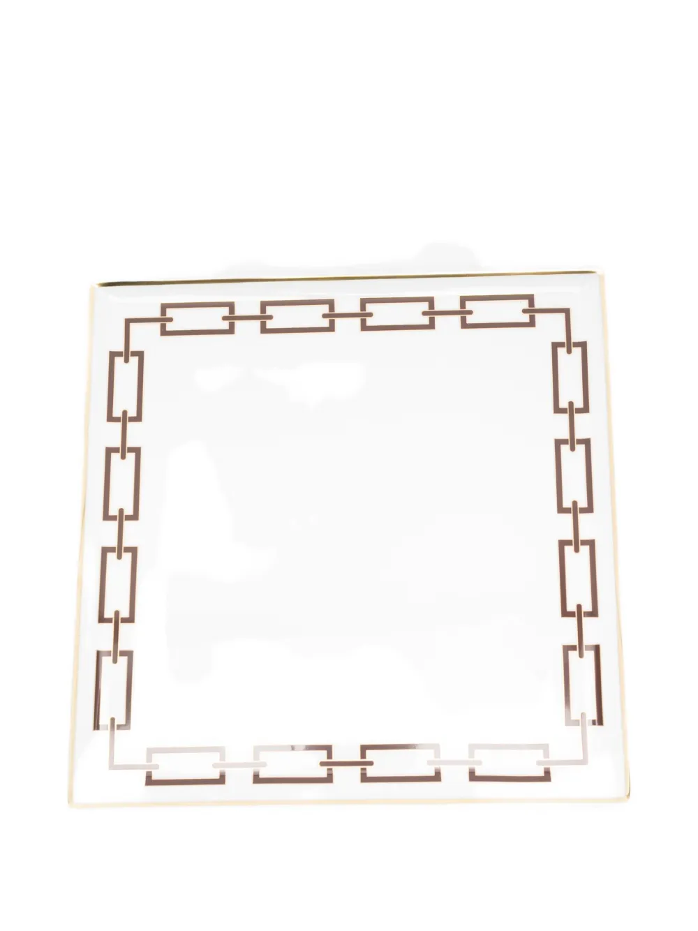 Ginori 1735 Chain-border Square Tray In White