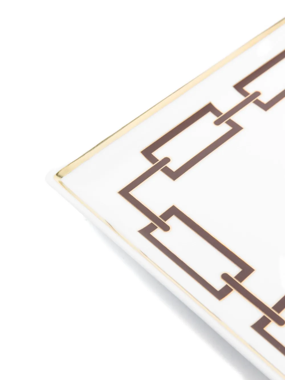 Ginori 1735 Chain-border Square Tray In White
