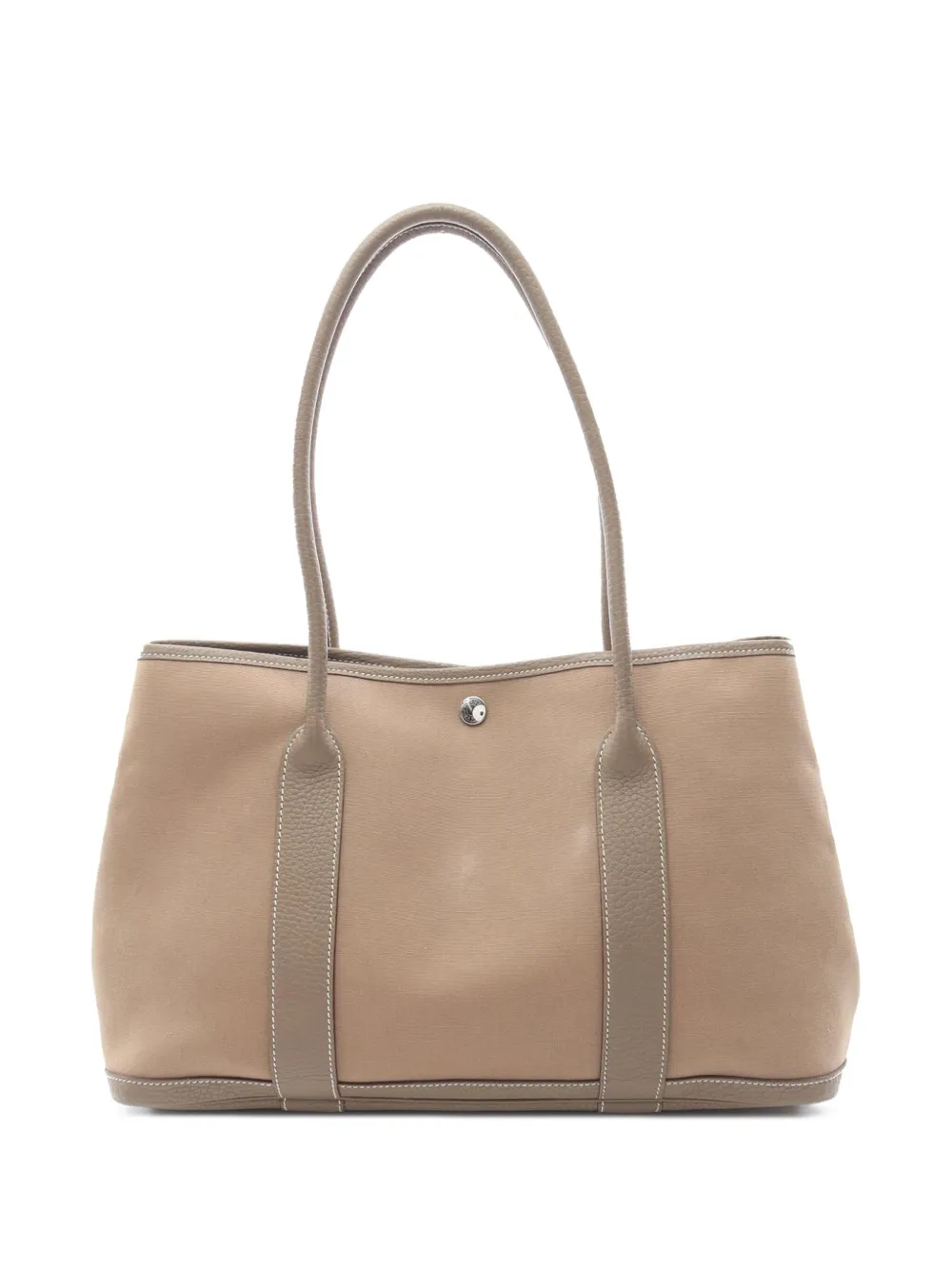 Pre-owned Hermes 2012 Toile And Negonda Garden Party 39 Tote Bag