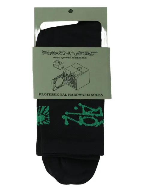 Rayon Vert logo-detailed socks