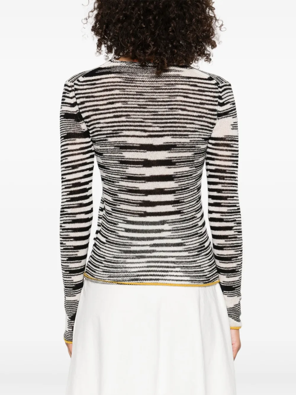 Missoni striped-pattern V-neck sweater Zwart