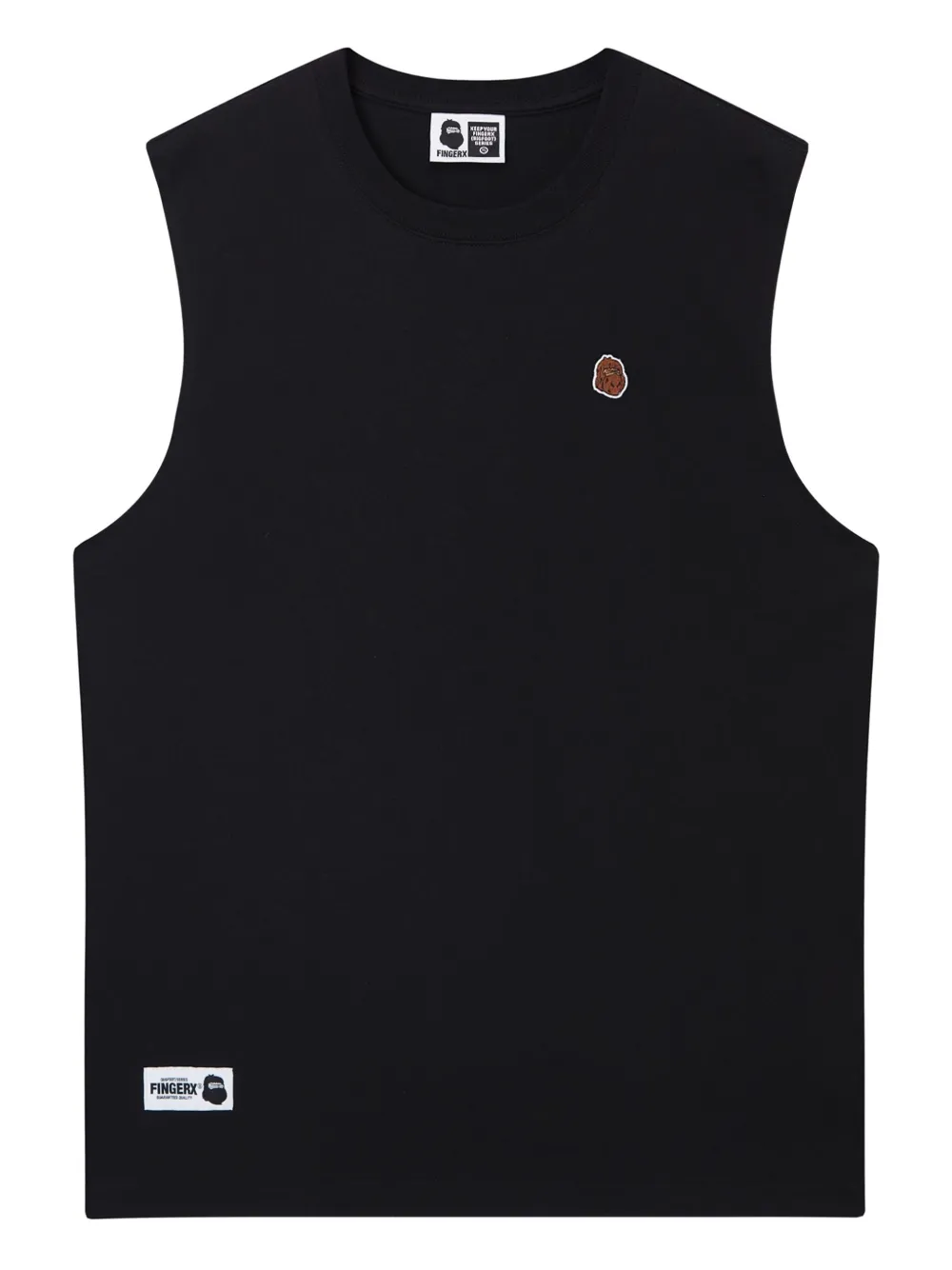 FINGERCROXX embroidered-logo sleeveless vest | Black | Image 1