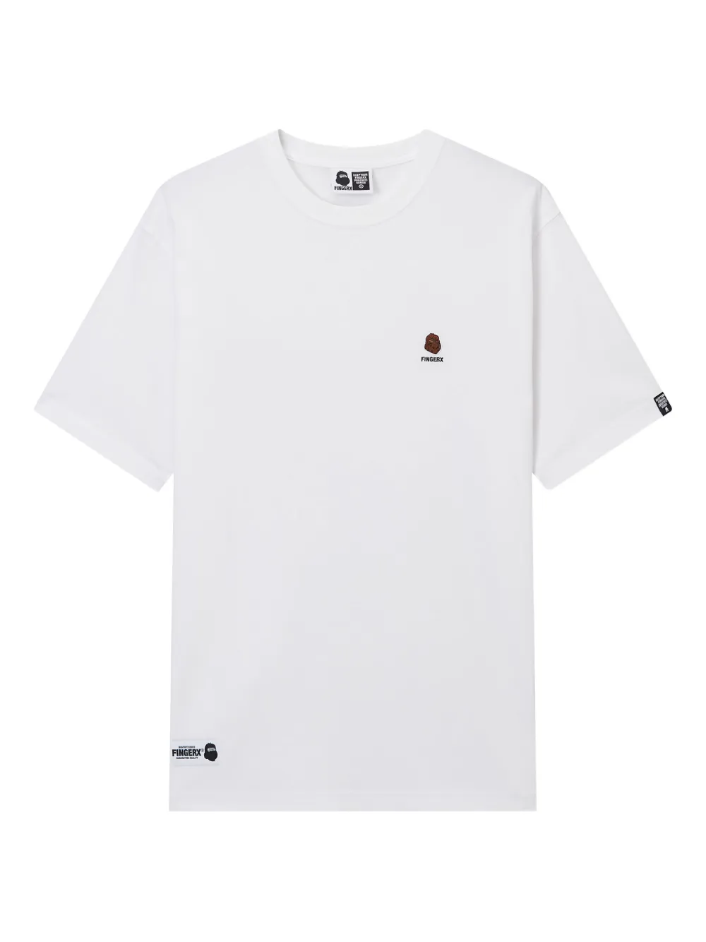FINGERCROXX embroidered logo T-shirt | White | Image 1
