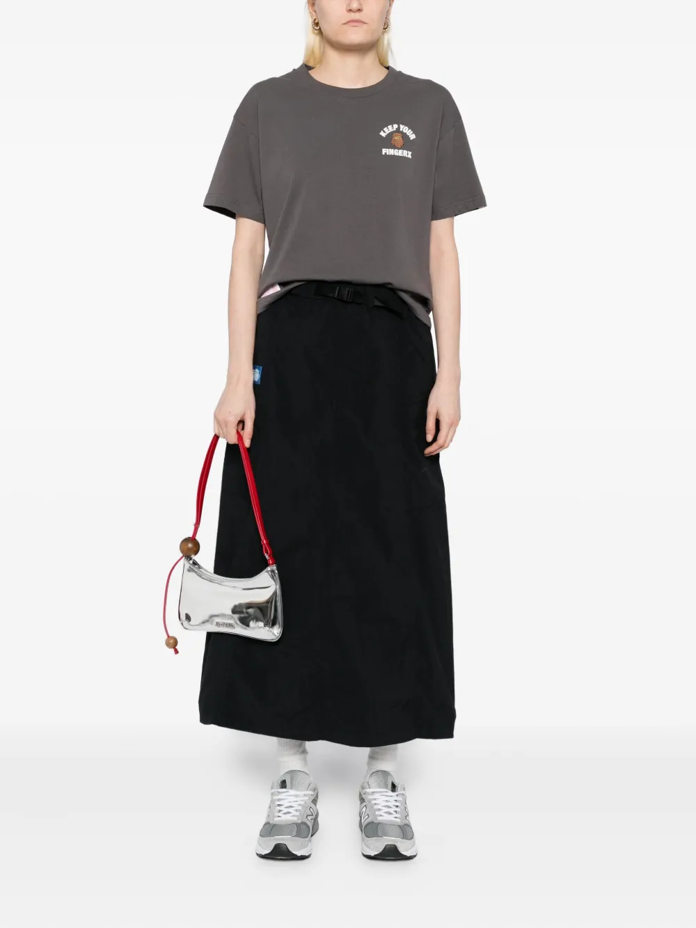 FINGERCROXX logo-patch skirt | A-Line Skirts | Image 2