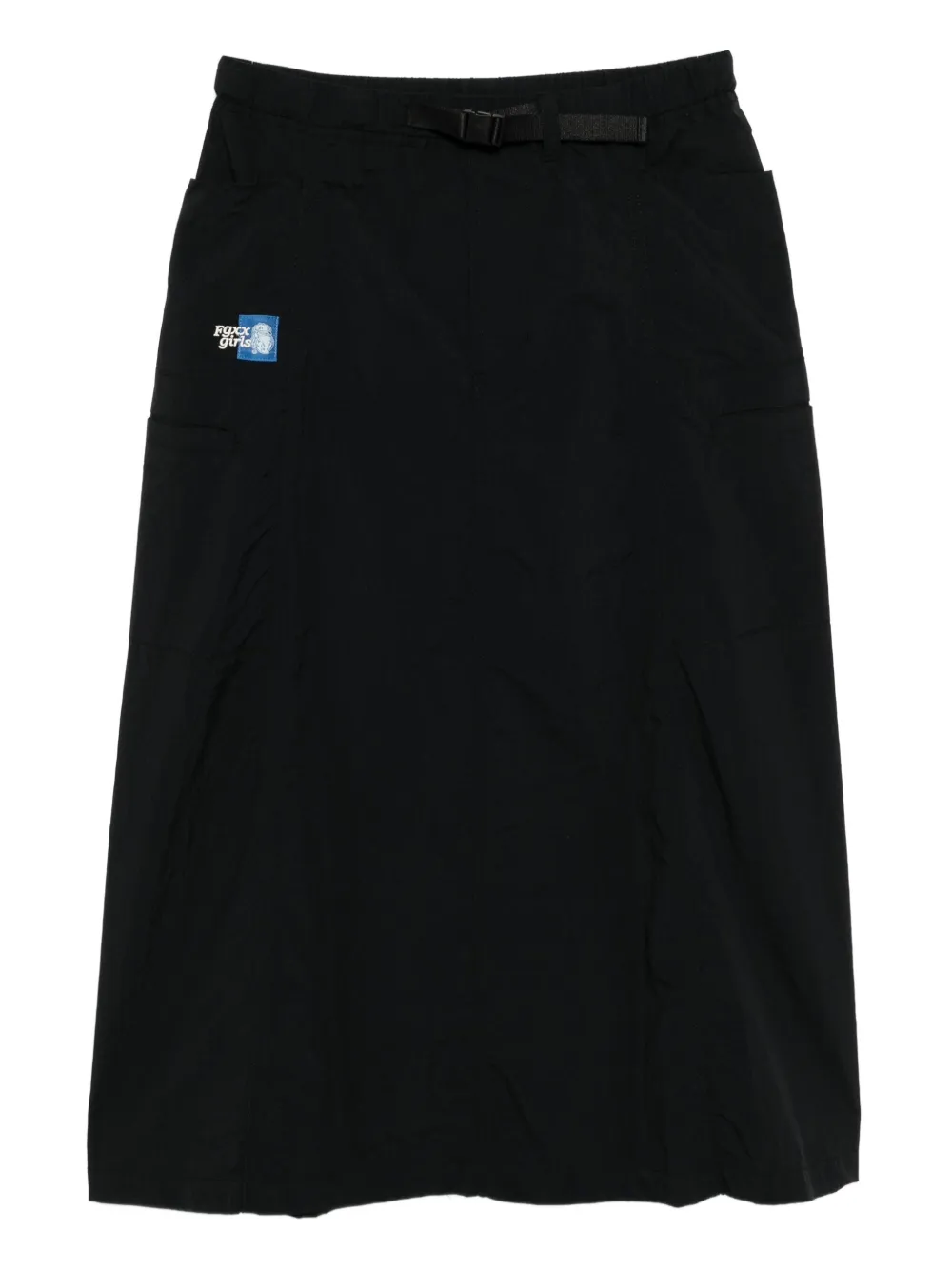 FINGERCROXX logo-patch skirt | Black | Image 1