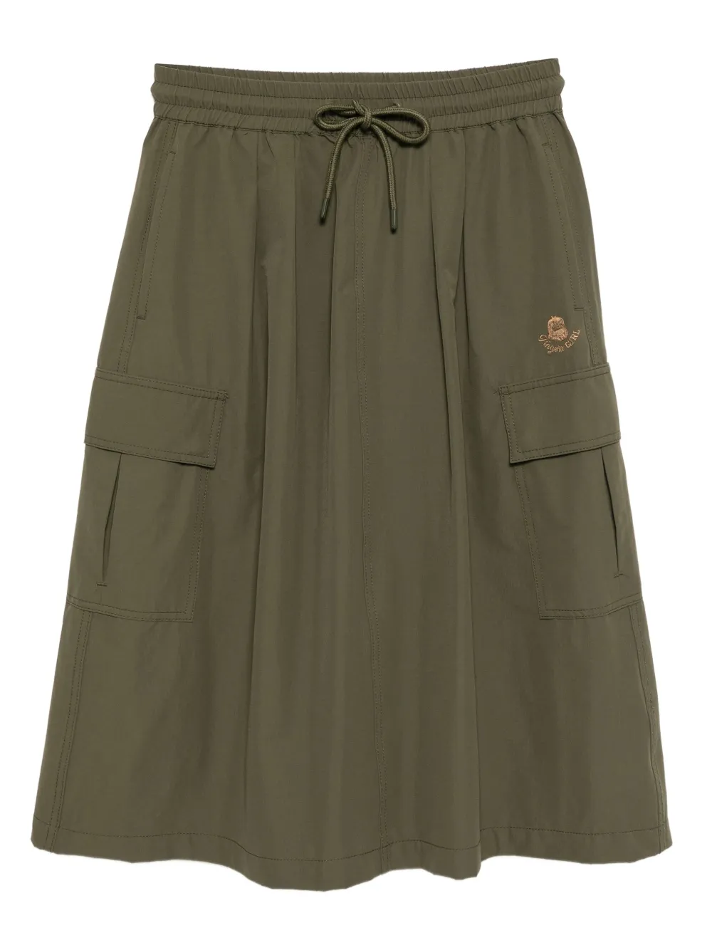 FINGERCROXX logo-embroidered skirt | Green | Image 1