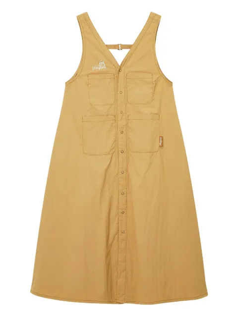FINGERCROXX button-front pocket midi dress