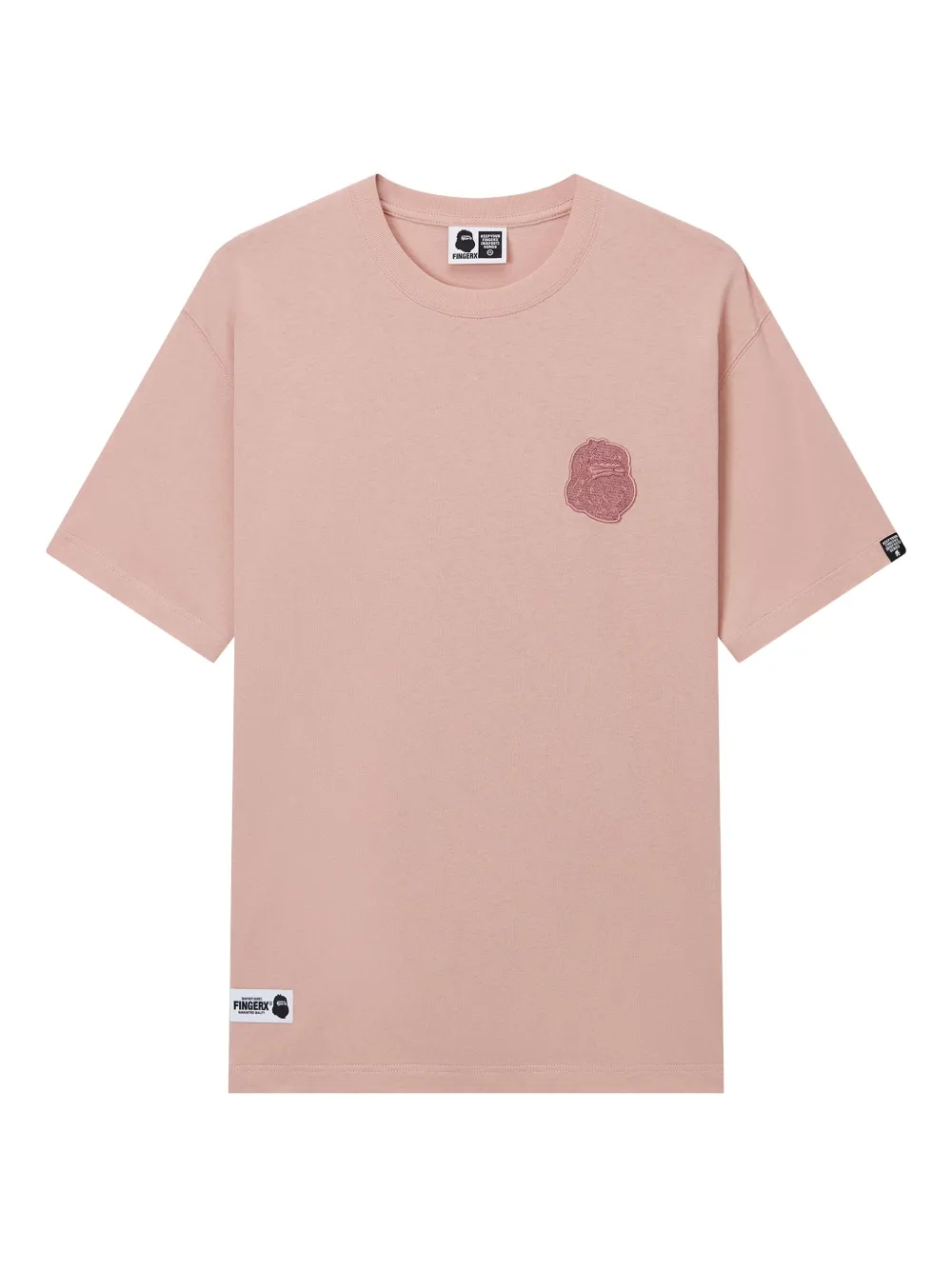 FINGERCROXX embroidered-patch T-shirt | Pink | Image 1