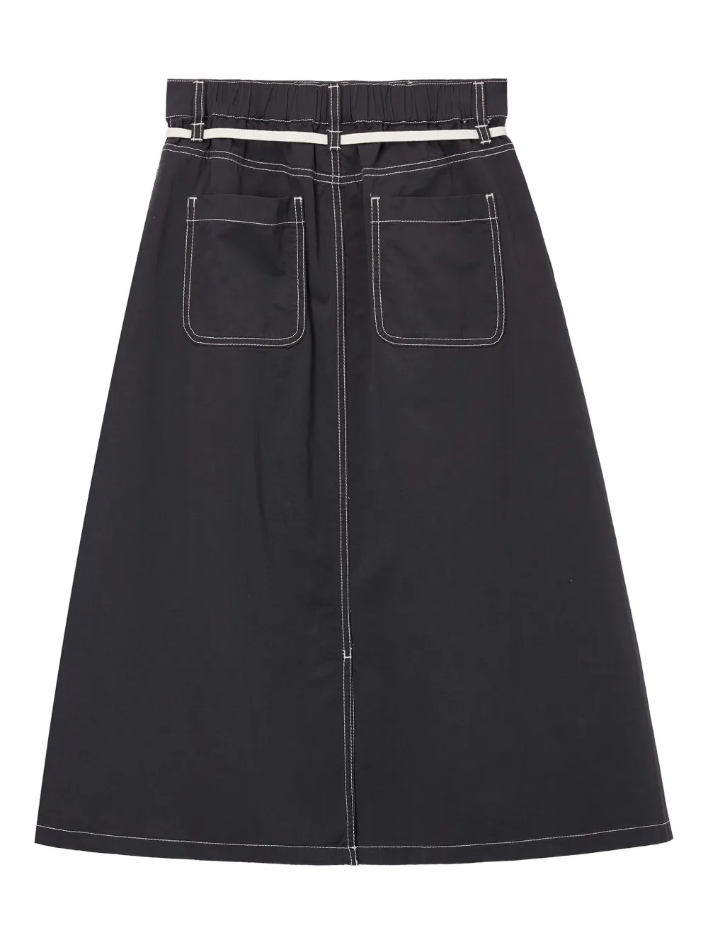  Fingercroxx Logo-patch Midi Skirt - Grey 