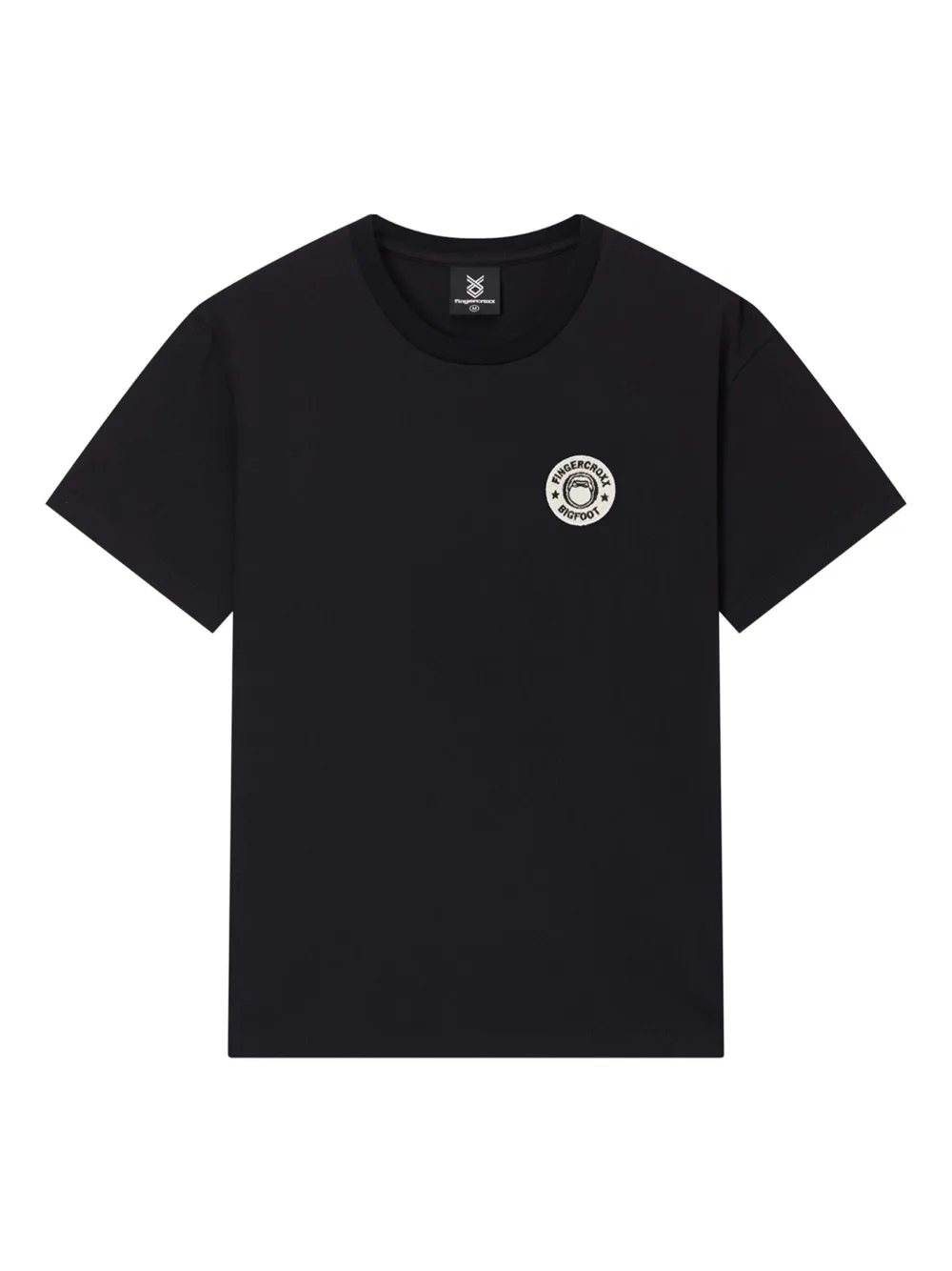 FINGERCROXX logo-print cotton T-shirt | Black | Image 1