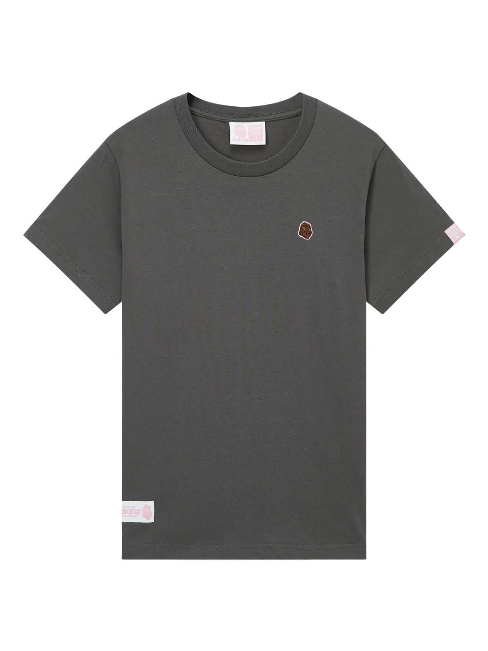 FINGERCROXX embroidered-logo cotton T-shirt | Grey | Image 1