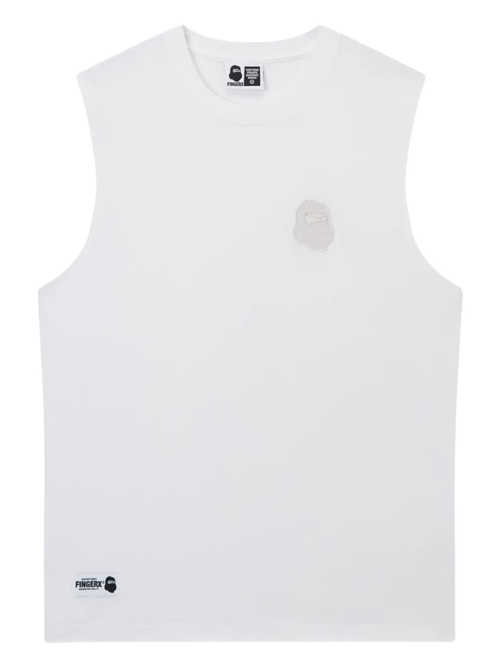 FINGERCROXX embroidered sleeveless vest | White | Image 1
