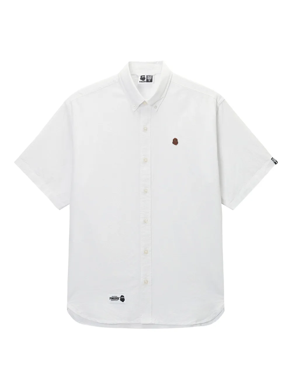FINGERCROXX embroidered short-sleeve shirt | White | Image 1