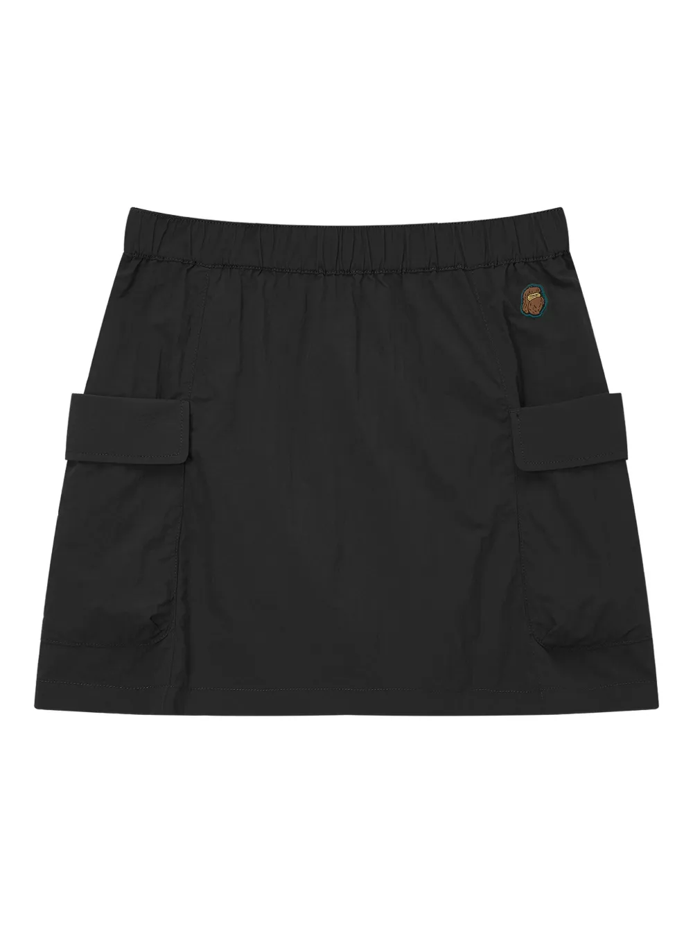 FINGERCROXX pocket-detail elastic-waist mini straight skirt | Black | Image 1