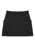 FINGERCROXX pocket-detail elastic-waist mini straight skirt - Black