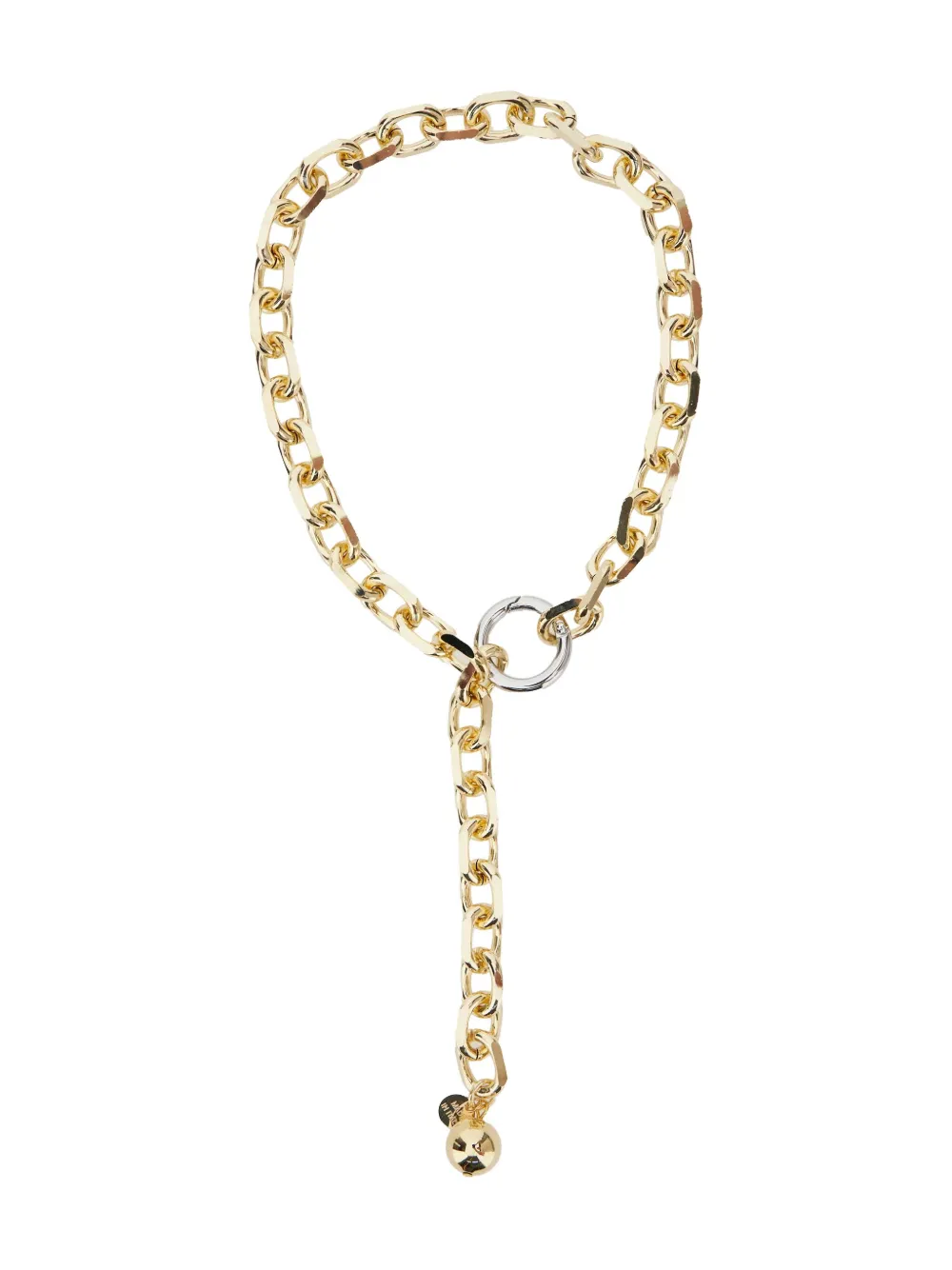 Pre-owned Semicouture Chain Necklace In Gold