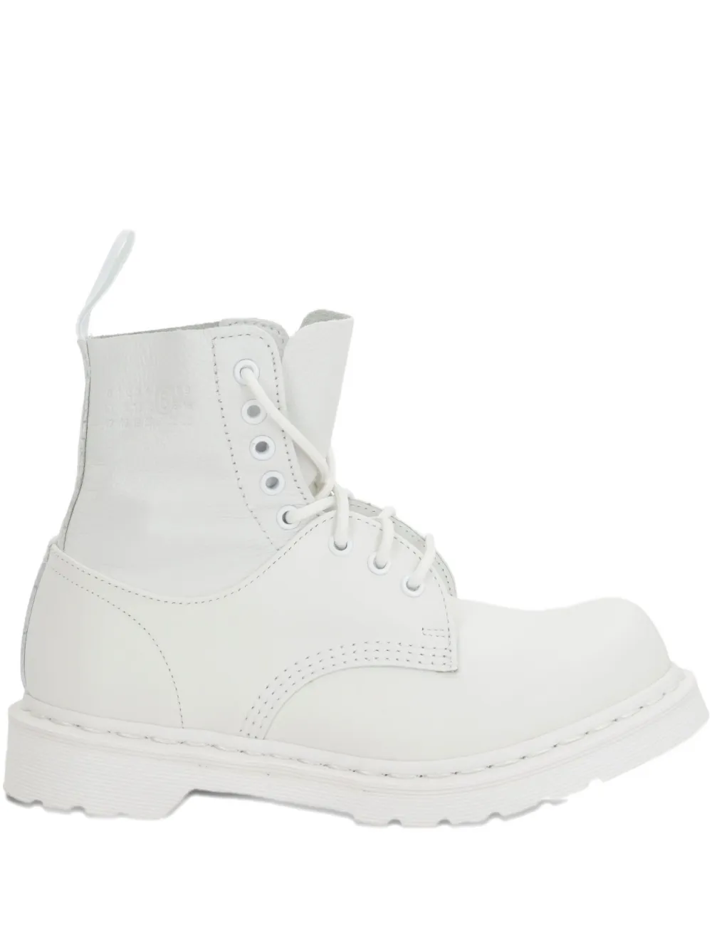Dr. Martens x MM6 Maison Margiela lace-up leather boots White