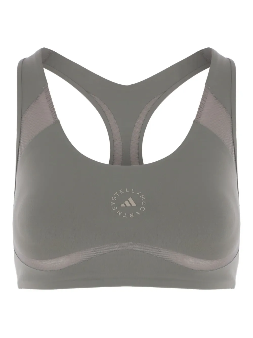 adidas by Stella McCartney レーサーバック スポーツブラ - グレー adidas by Stella McCartney レーサーバック スポーツブラ - グレー