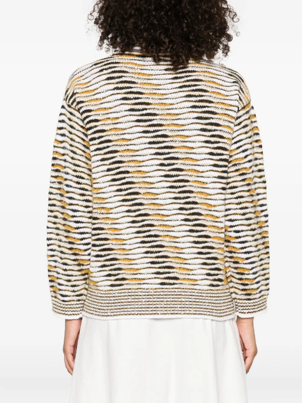 Missoni high-neck flame-pattern sweater Geel