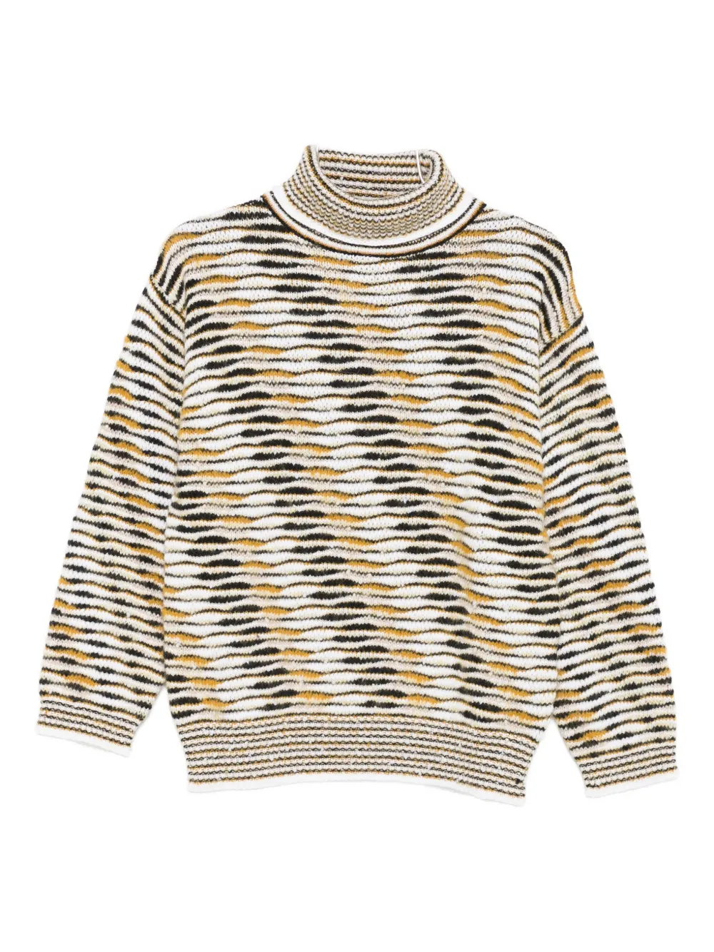 Missoni high-neck flame-pattern sweater Geel