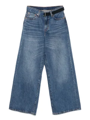 sacai ストレートデニム 18-01561M サイズ1 sacai(サカイ) / ベルテッドデニムパンツ/O/デニム/GRY/18SS/18