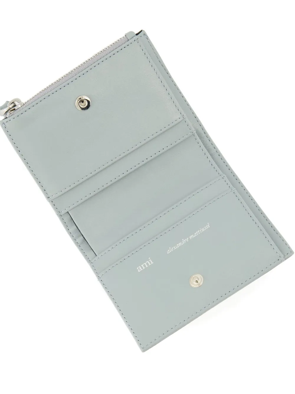 AMI Paris Voulez-Vous portemonnee met hartlogo Blauw