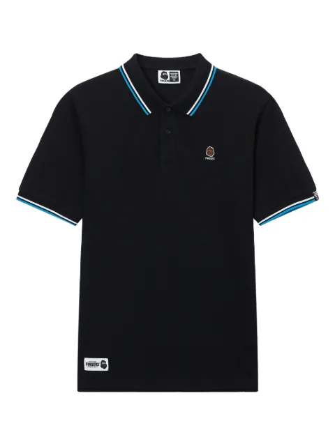 FINGERCROXX embroidered tipped polo shirt