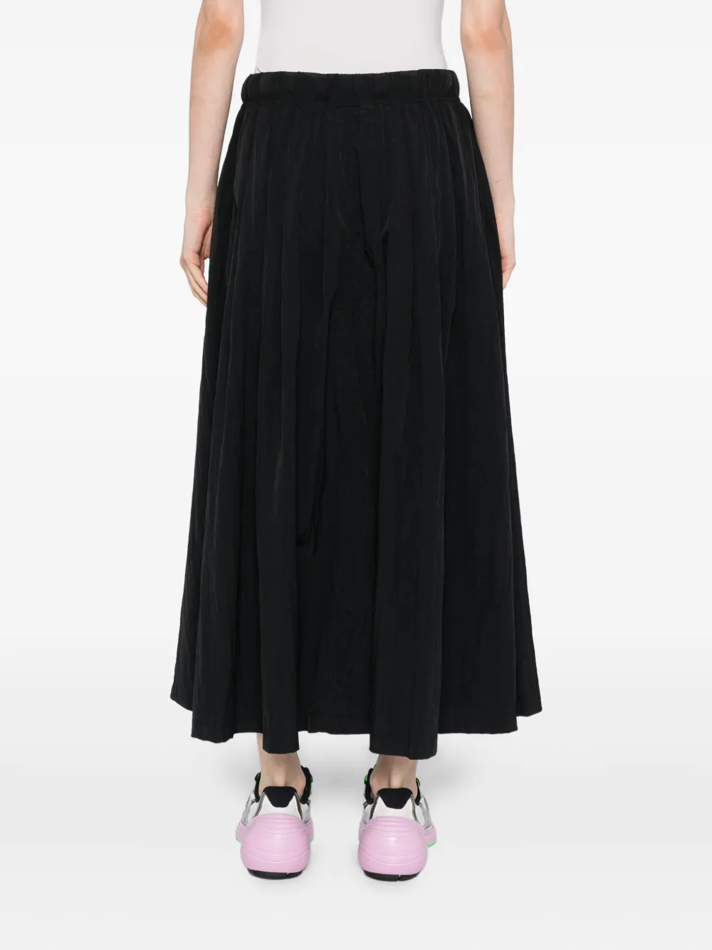 Fingercroxx Belted Midi Skirt In Black