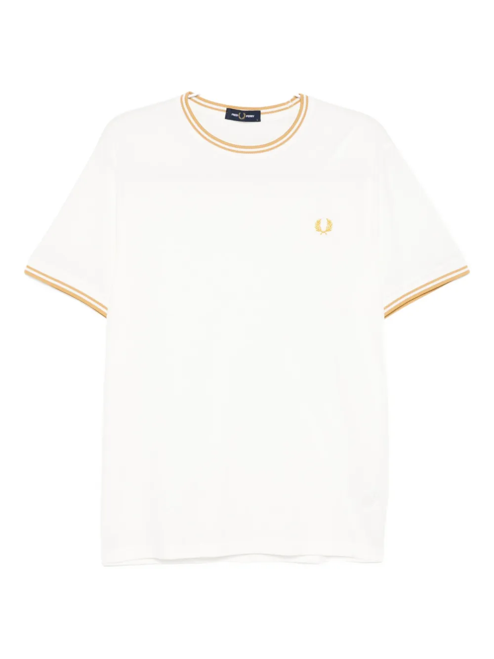 Fred Perry Twin Tipped Short Sleeved T Shirt White In White