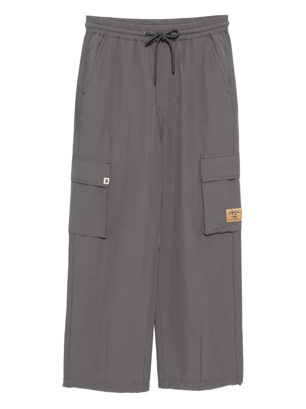 FINGERCROXX logo-patch trousers | Grey | Image 1