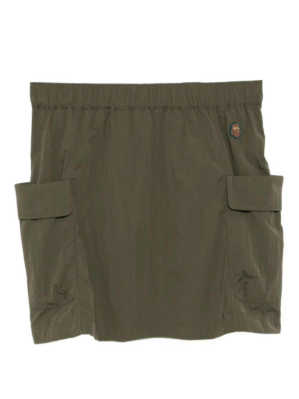 FINGERCROXX logo-patch skirt | Green | Image 1