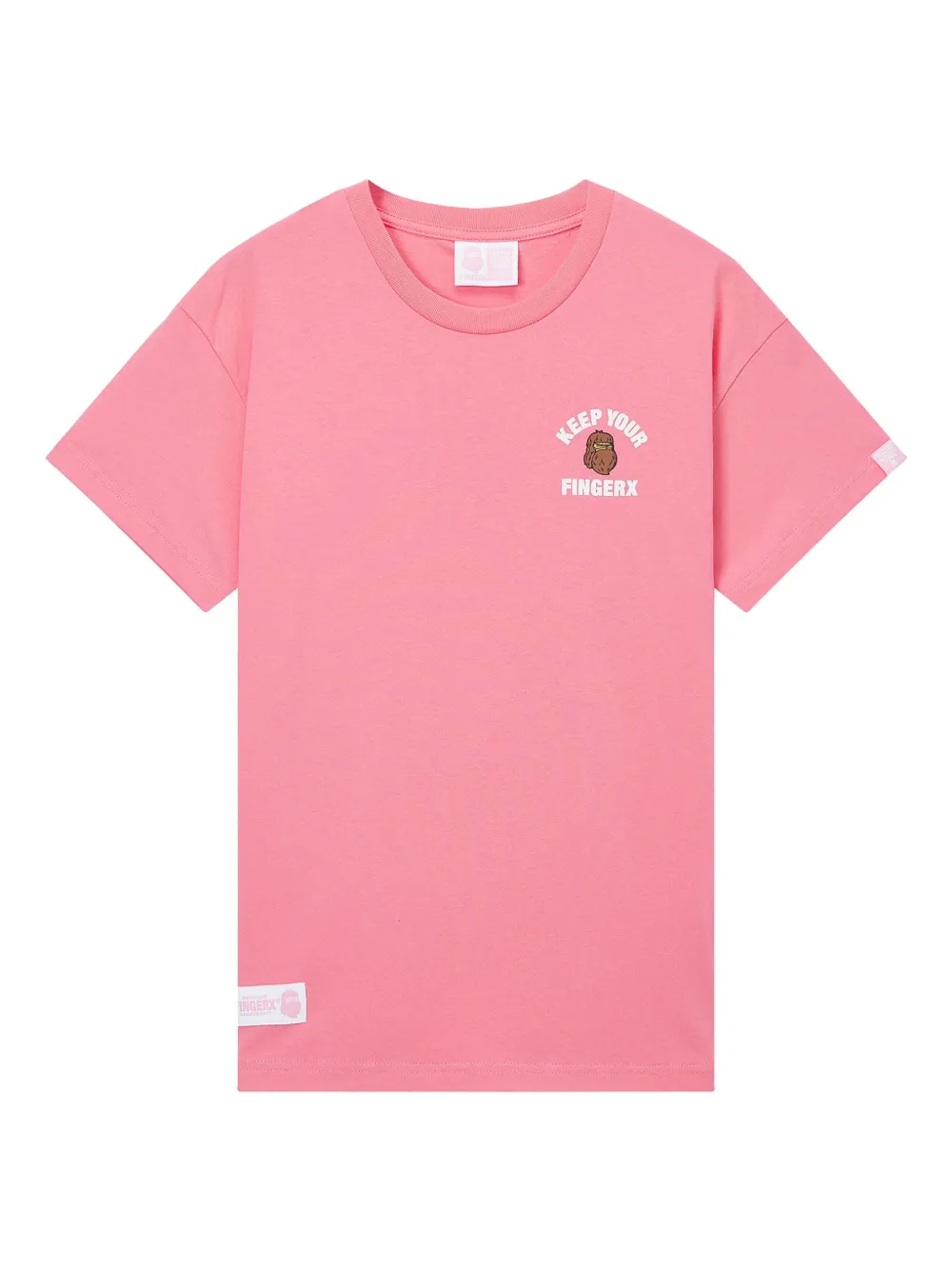 FINGERCROXX logo-embellished cotton T-shirt | Pink | Image 1