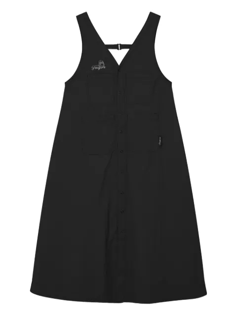 FINGERCROXX button-fastening pocket midi dress