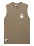 FINGERCROXX graphic-print cotton vest - Brown