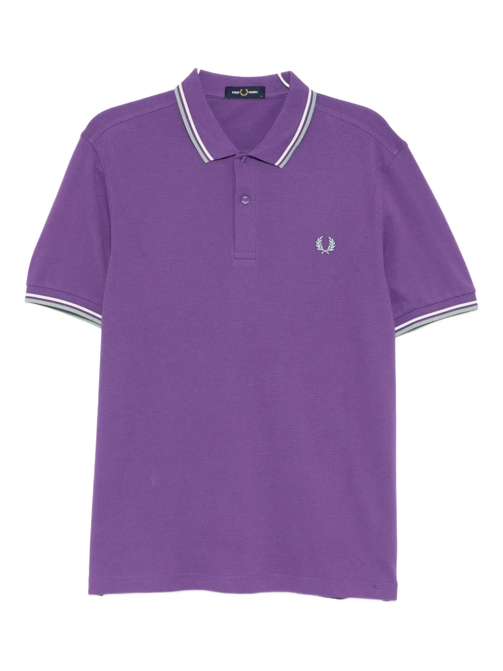Fred Perry Twin Polo Shirt In Purple