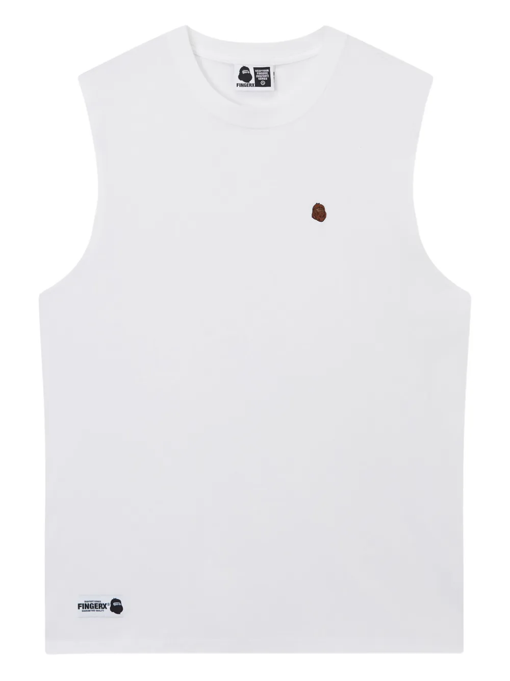 FINGERCROXX embroidered-logo sleeveless vest | White | Image 1