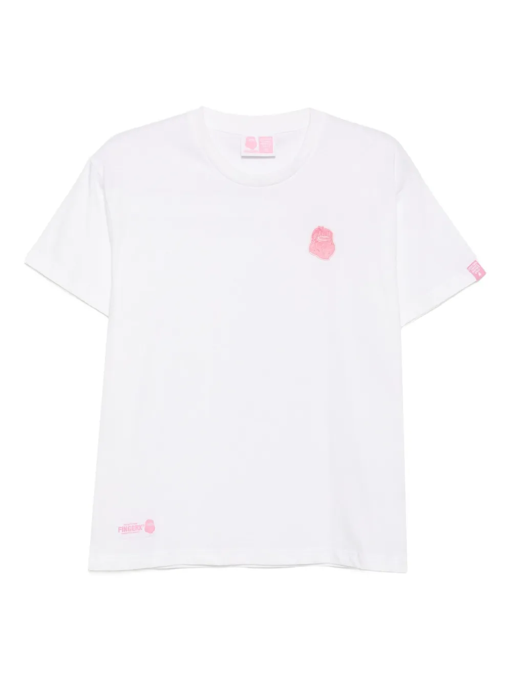 FINGERCROXX logo-embroidered T-shirt | White | Image 1