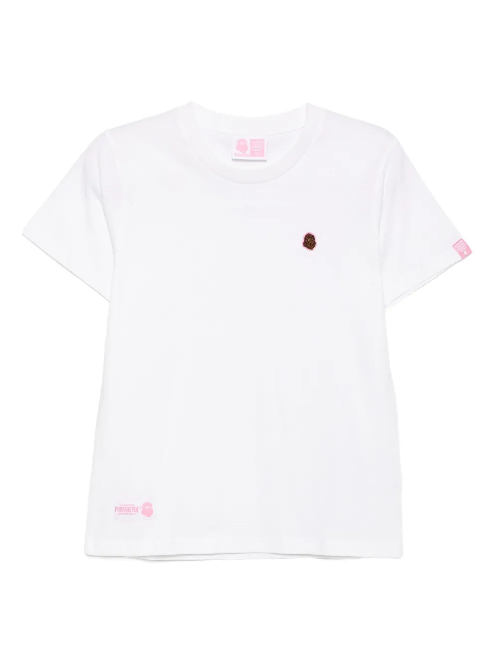 FINGERCROXX logo-embroidered T-shirt | White | Image 1