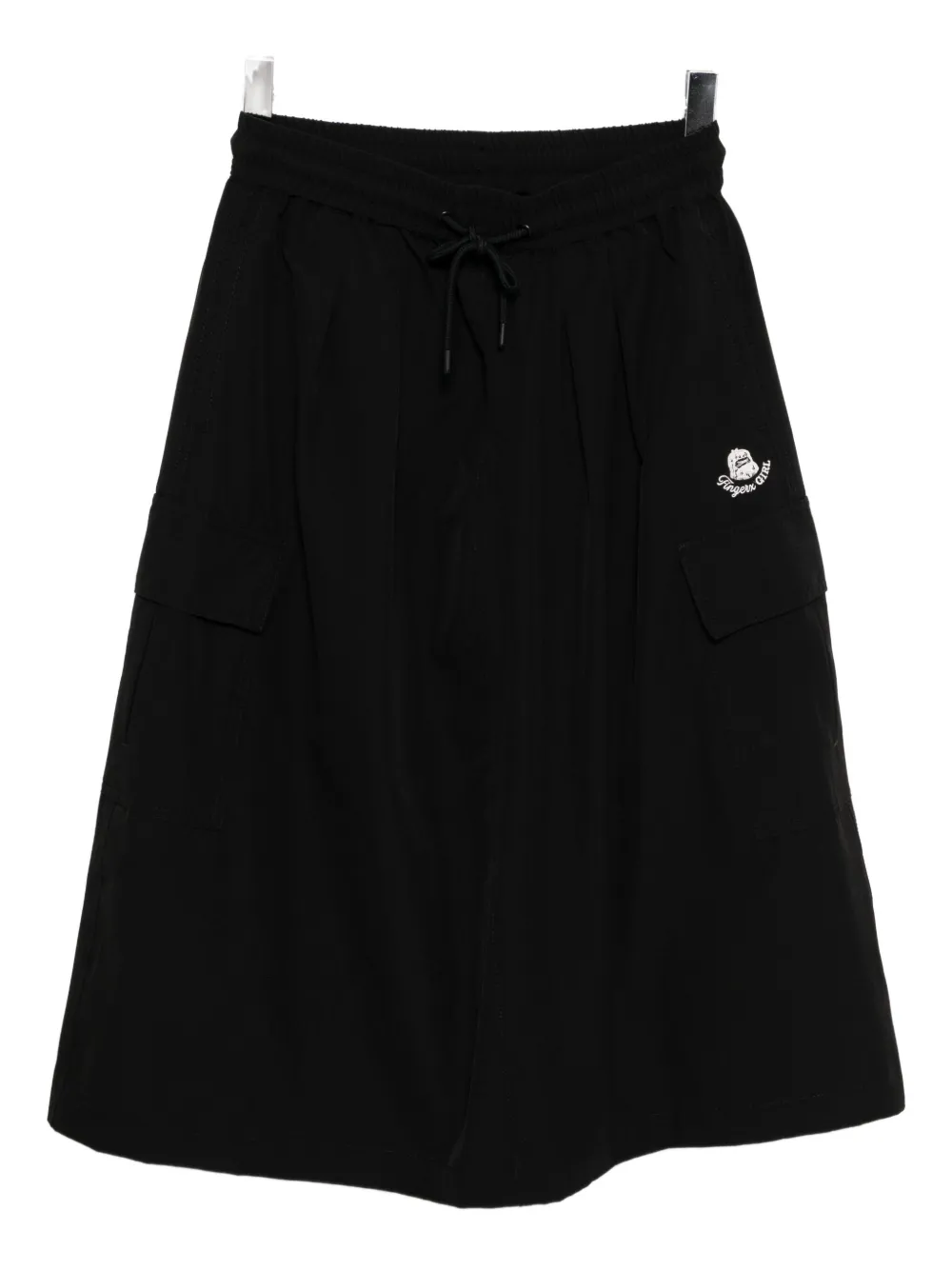 FINGERCROXX Shorts con logo ricamato - Nero