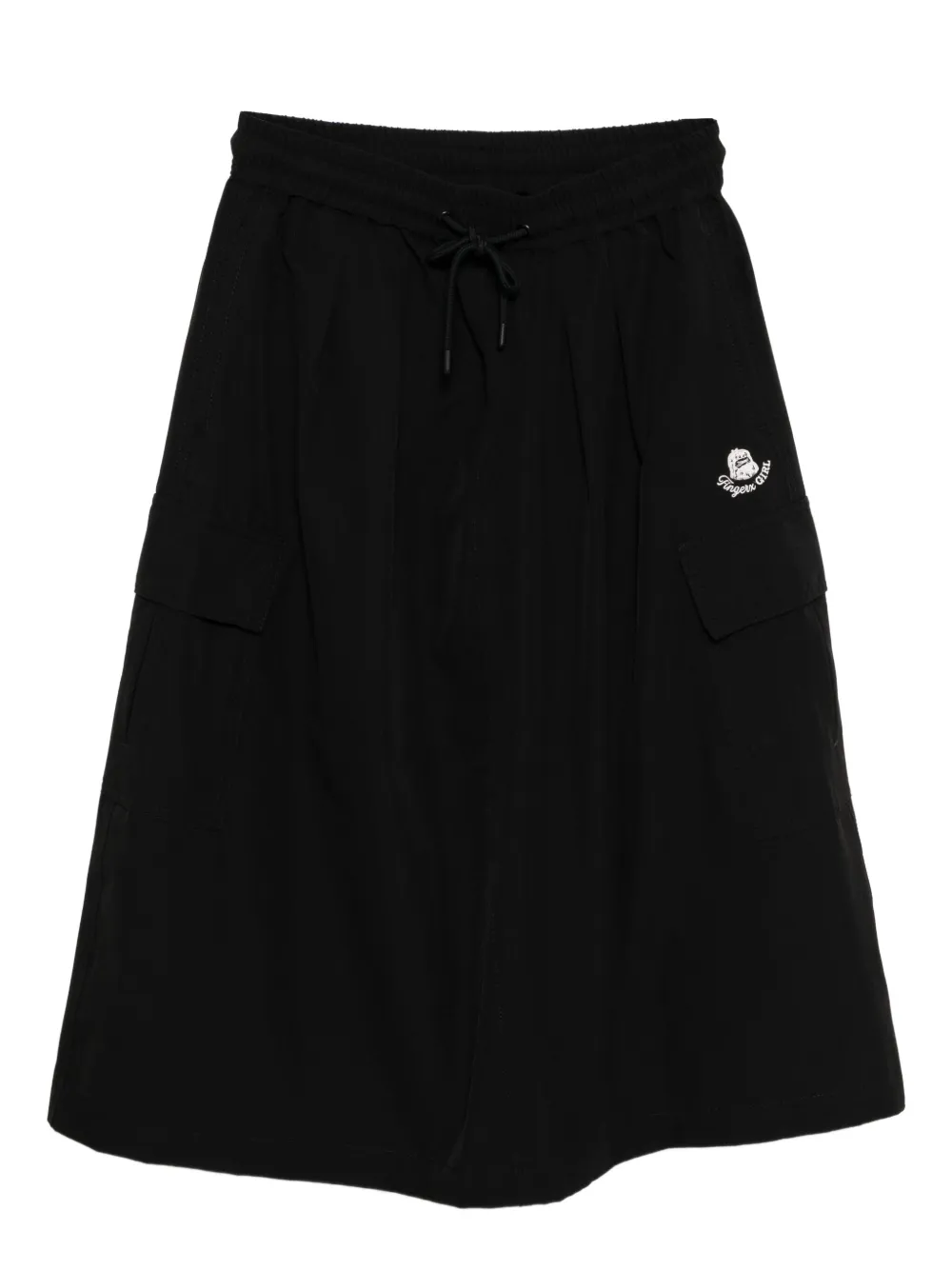FINGERCROXX logo-embroidered shorts | Black | Image 1
