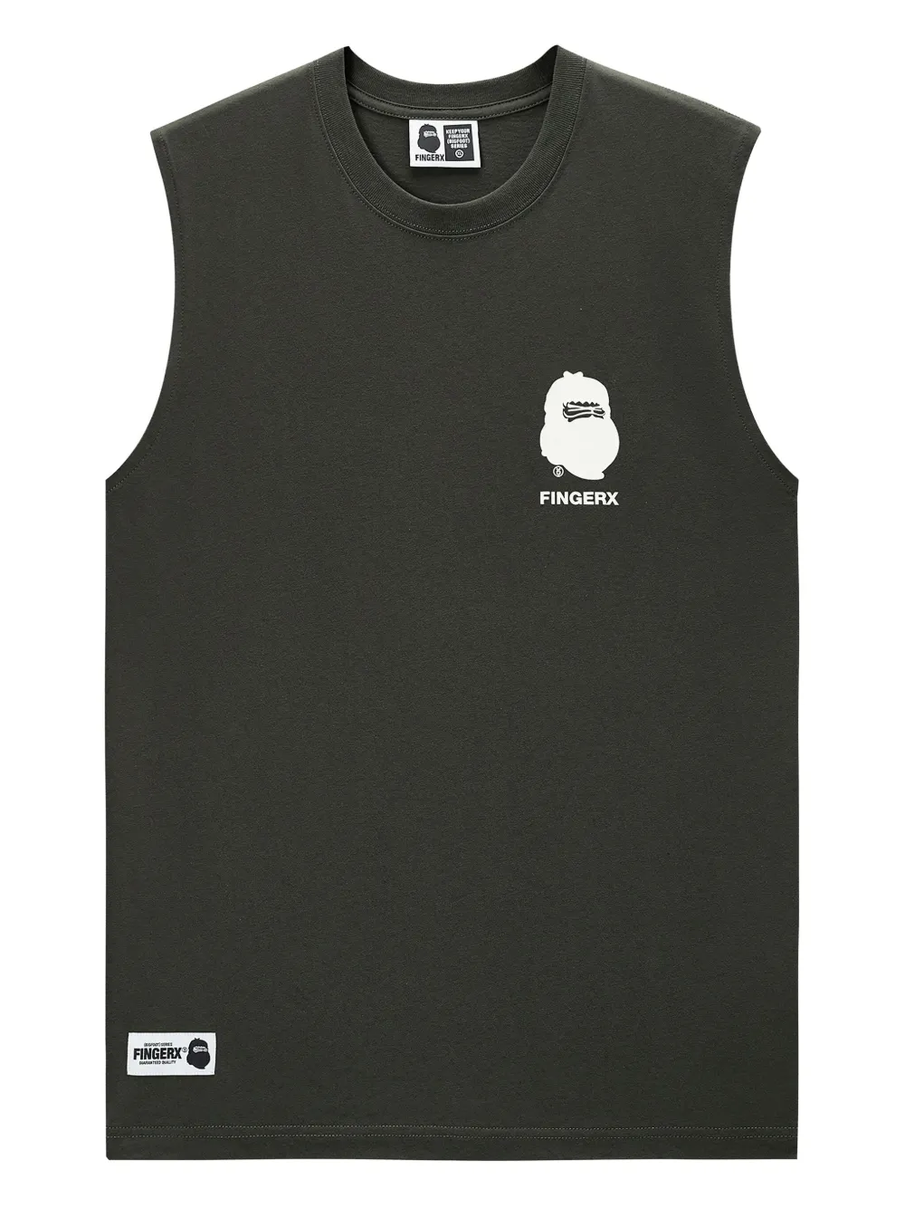 FINGERCROXX graphic-print muscle vest | Green | Image 1
