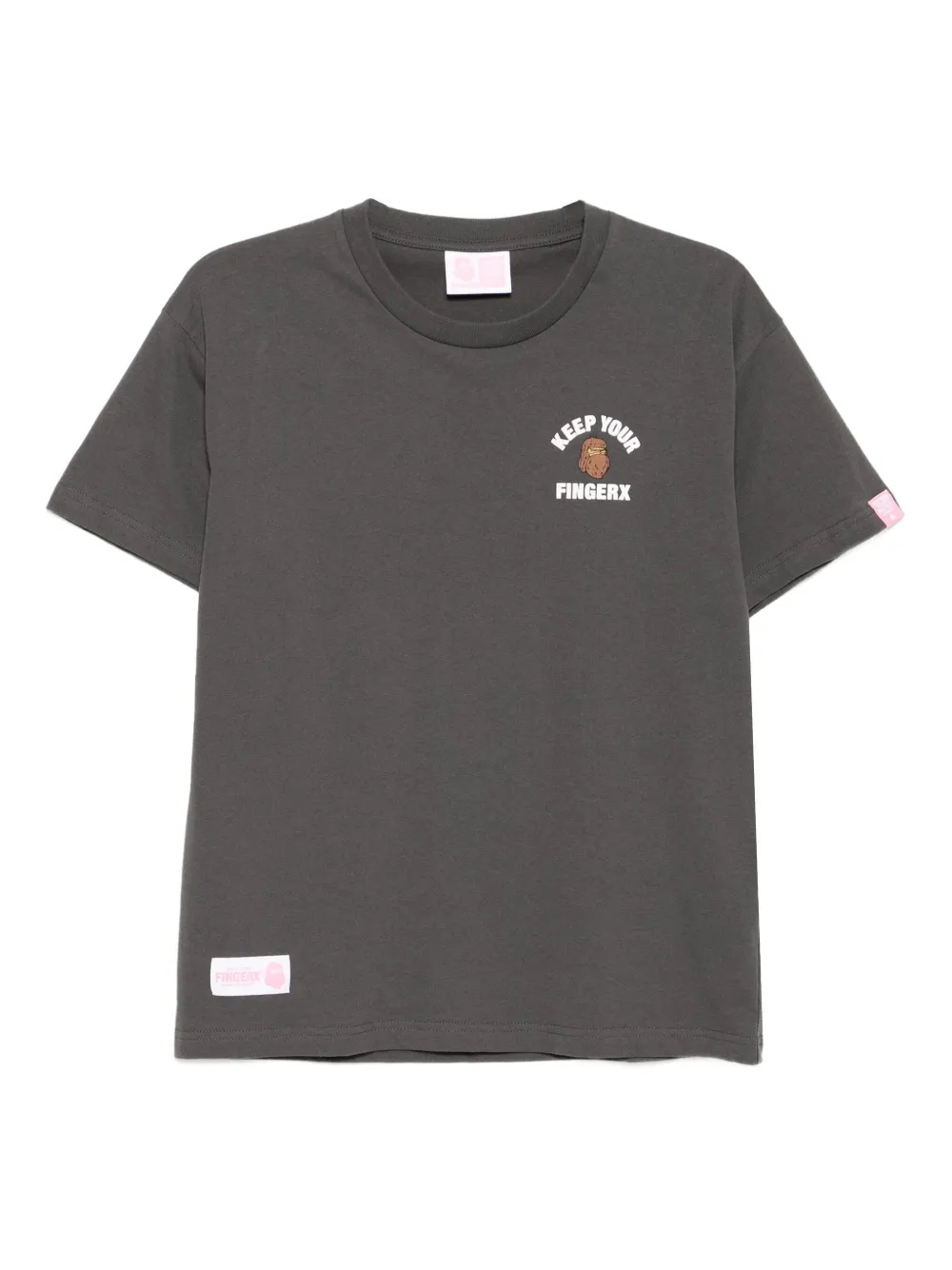 FINGERCROXX logo-print T-shirt | Grey | Image 1