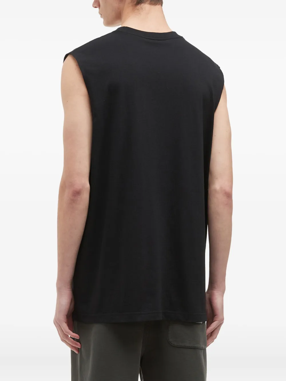 Fingercroxx Embroidered Sleeveless Vest In Black