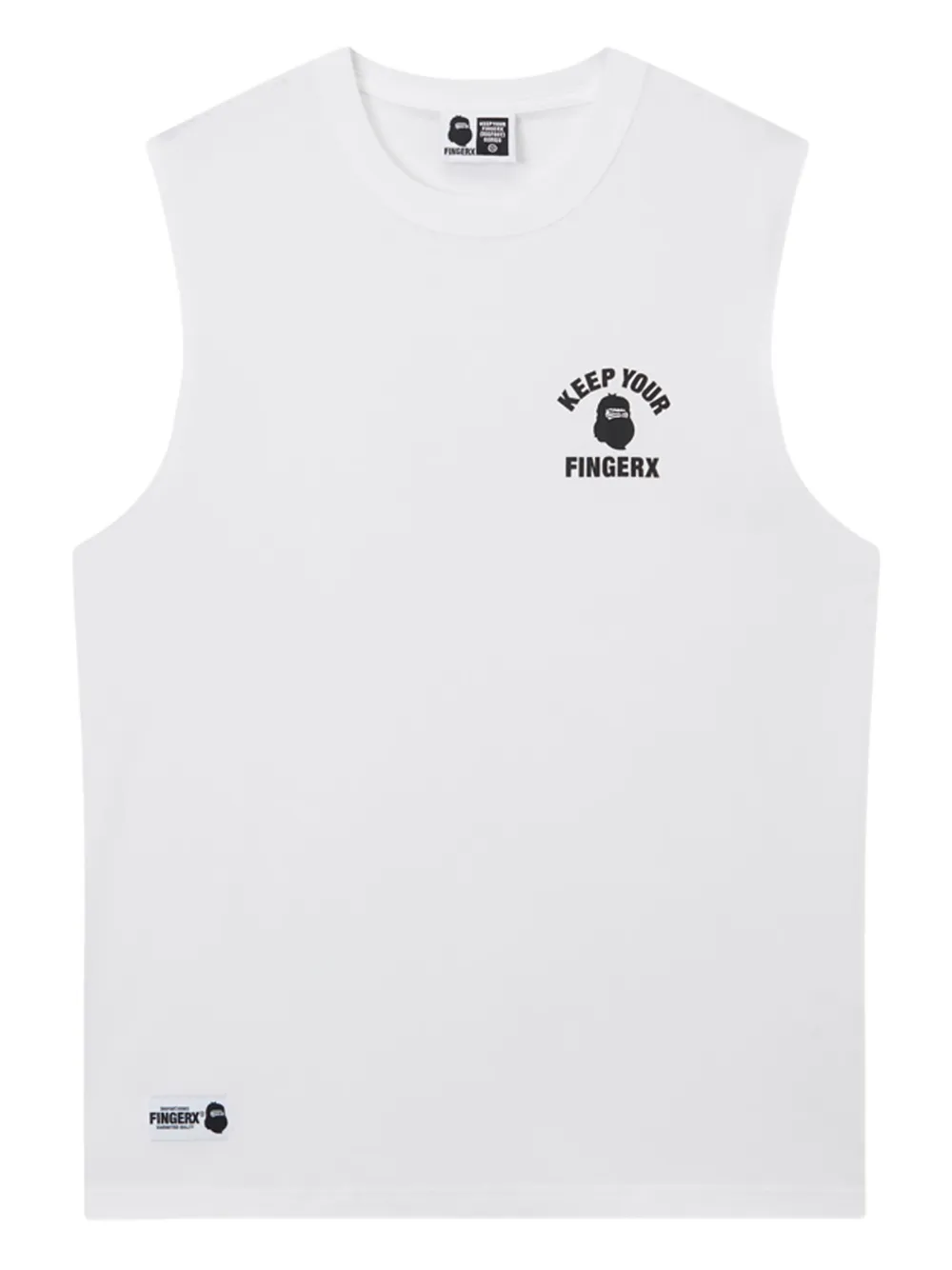 FINGERCROXX graphic-print sleeveless vest | White | Image 1