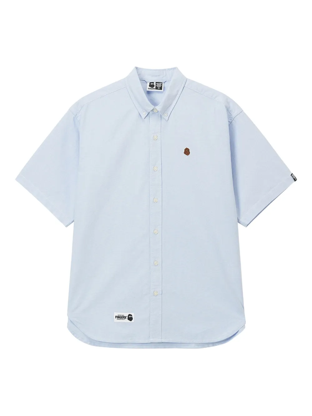 FINGERCROXX embroidered short-sleeve shirt | Blue | Image 1