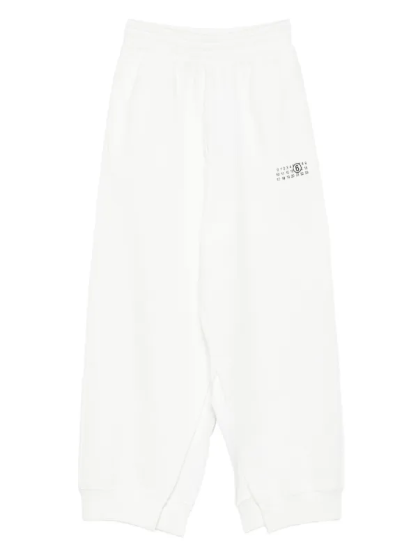 MM6 Maison Margiela ナンバープリント トラックパンツ | ホワイト