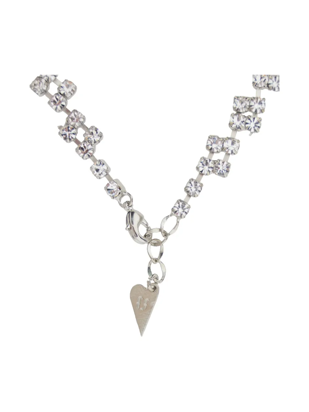 Pre-owned Forte Forte Crystal-embellished Necklace In Silver