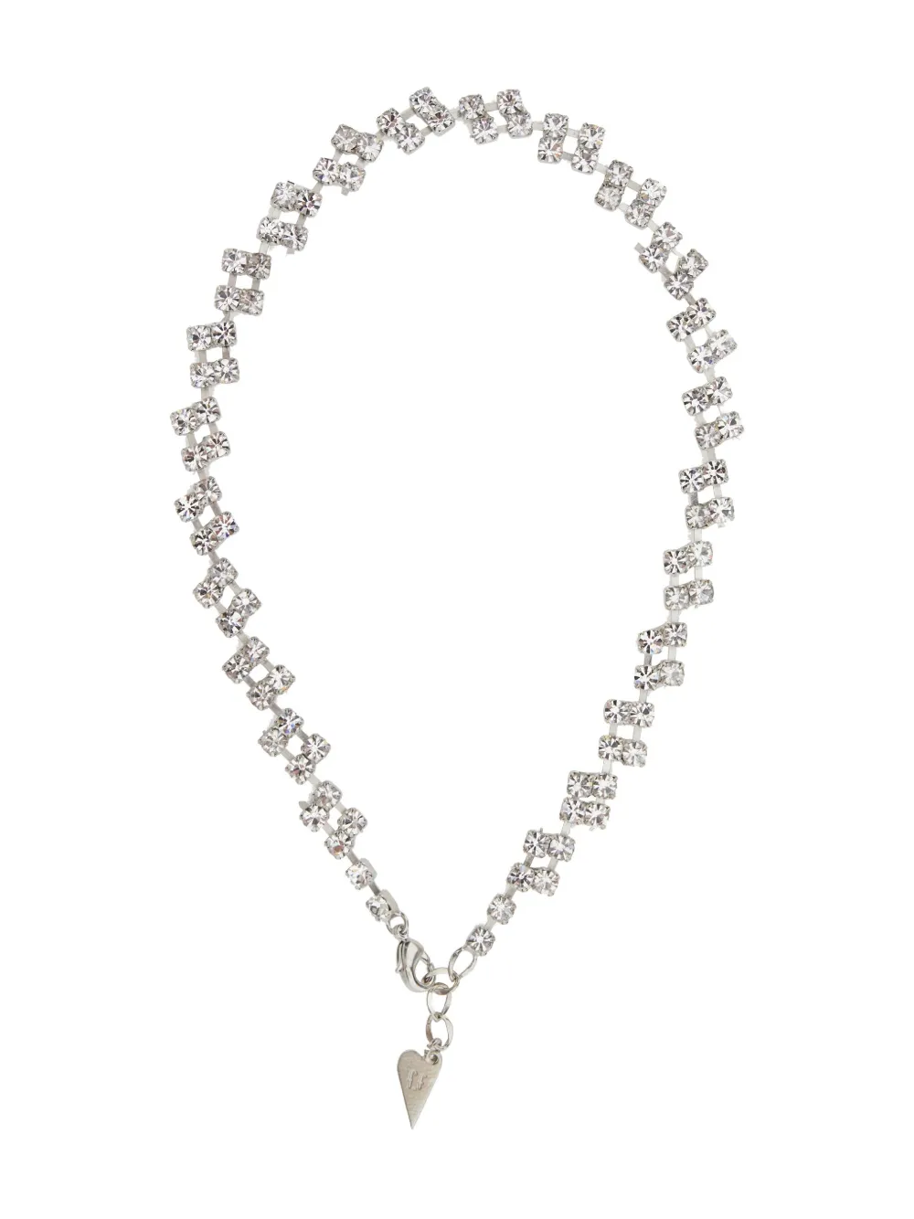 Pre-owned Forte Forte Crystal-embellished Necklace In Silver