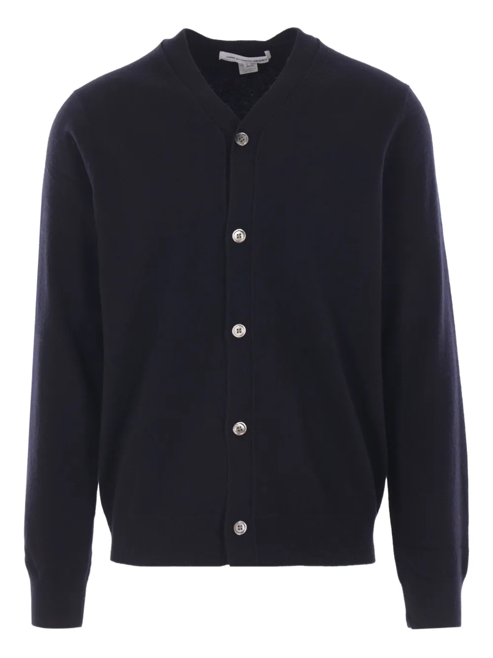 Comme des Garçons Homme V-neck wool cardigan Zwart